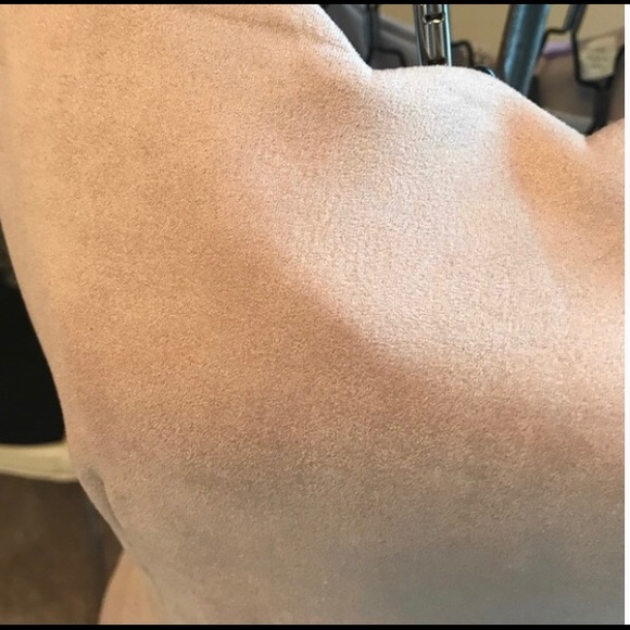 Alya Faux Suede A Line Scalloped Neckline Dress - Picture 4 of 5